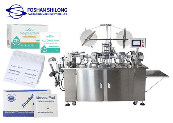 Máy sản xuất bông tẩm cồn ướt hoàn toàn tự động Tấm bông với điều khiển PLC